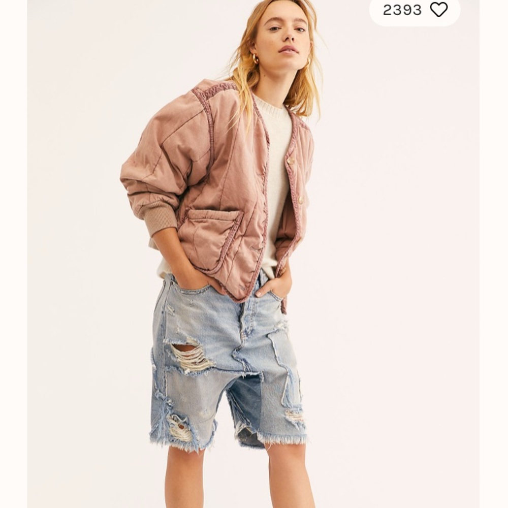 Free People Mixed Signals Liner in Coyote (Mauve) - Picture 4 of 10